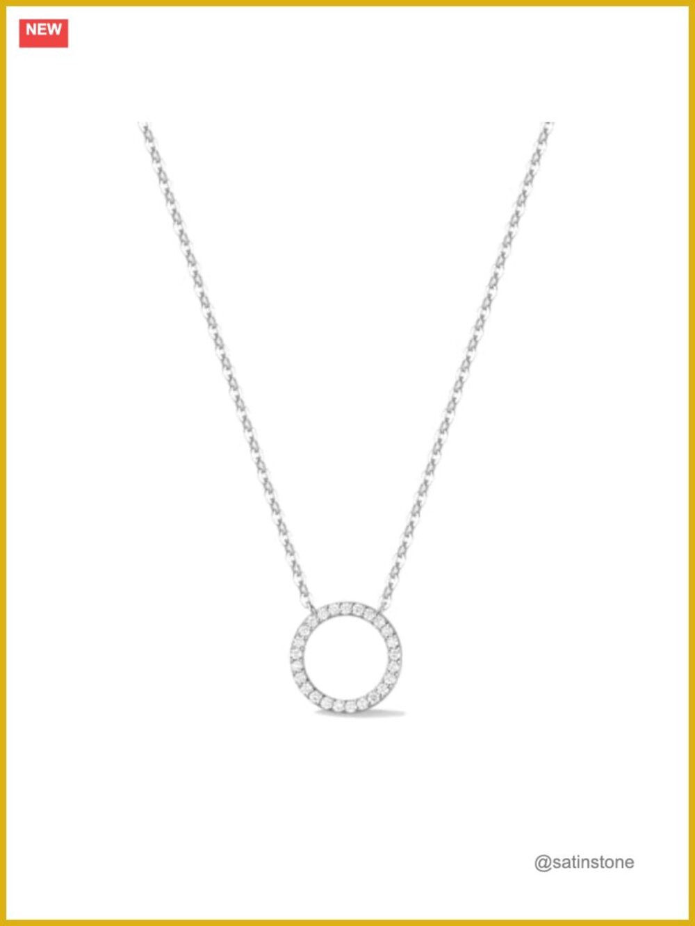0.4 Ct Lab-Grown Diamond Eternity Circle Pendant Necklace in Sterling Silver
